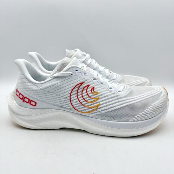 Topo Athletic Mens Cyclone 3 Running Sneakers US 12 EU 46.5 White Athletic GUC